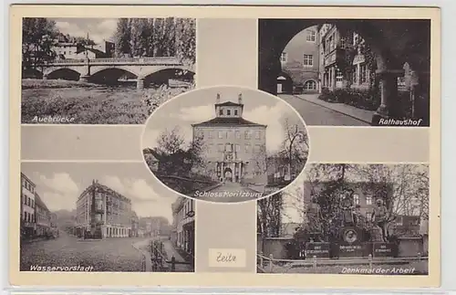 56440 Mehrbild Ak Zeitz Wasserstadt, Denkmal der Arbeit usw. um 1940