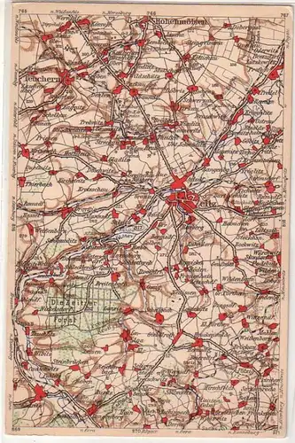 56432 Wona Landkarten Ak Zeitz und Umgebung um 1930