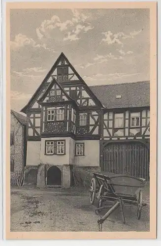 56409 Ak Fachwerkbau in Niederkleen um 1930