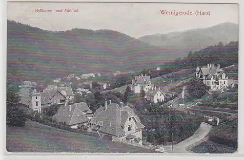 56385 Ak Wernigerode (Harz) Bollhasen- und Mühltal 1909