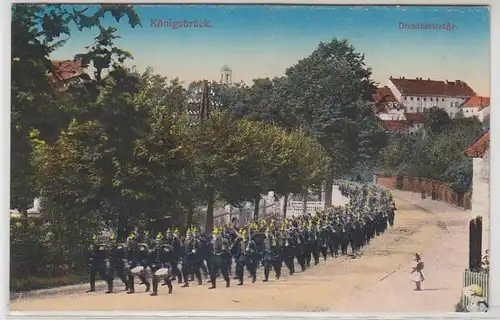 56377 Feldpost Ak Königsbrück Dresdnerstrasse 1915