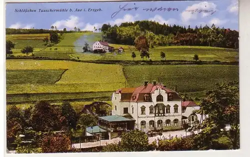 56368 Ak Schlößchen Tauschermühle bei Aue im Erzgebirge 1930