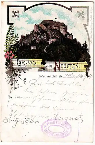 56295 Ak Lithographie Grus du Neuve 1899