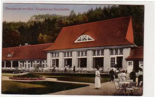 56280 Ak Wernigerode am Harz Kurgarten zur Storchenmühle um 1910