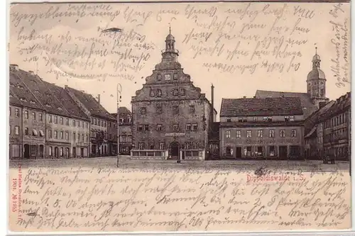 56234 Ak Dippoldiswalde in Sachsen Rathaus mit Ratskeller 1906