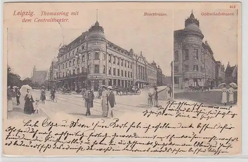 56151 Mehrbild Ak Leipzig Bosestrasse und Gottschedstrasse 1904