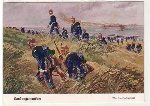 56096 Ak Manœuvre d'atterrissage Marine Infanterie vers 1930