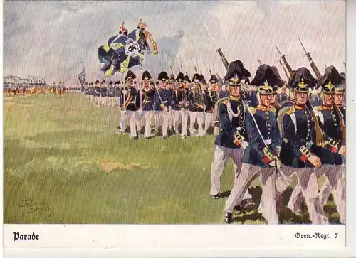 56091 Ak "Parade" Grenadier Régiment 7 vers 1930