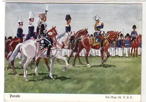 56089 Ak "Parade" Infanterie Régiment 92 X.A.K. vers 1930