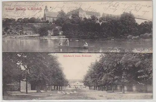 56077 Mehrbild Ak Schloß Walbeck bei Hettstedt Einfahrt zum Schloss 1907