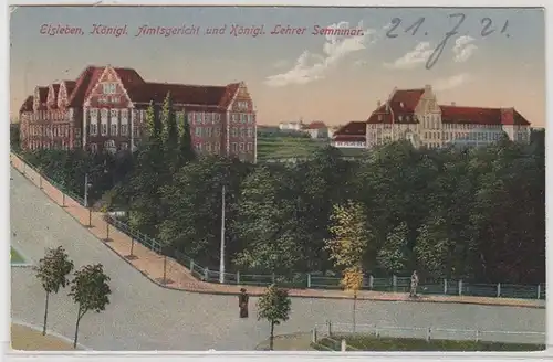 56067 Ak Eisleben königliches Amtsgericht und Lehrer Seminar 1921
