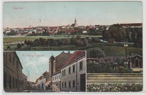 56050 Mehrbild Ak Taucha Totalansicht und Eilenburger Strasse 1905