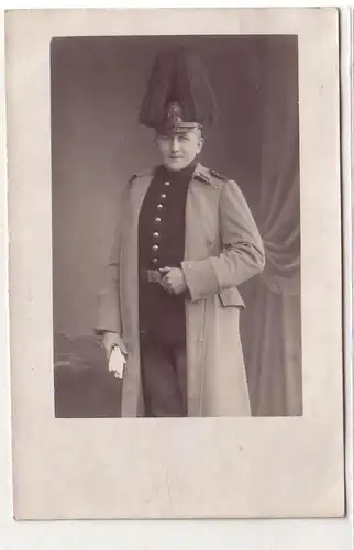 56049 Foto Ak Riesa Soldat Pionier Batl.22 um 1915