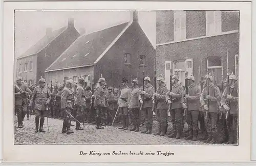 56039 Ak Der König von Sachsen besucht seine Truppen im 1. Weltkrieg
