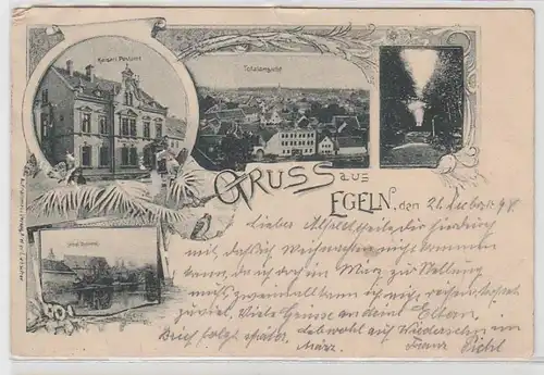 56027 Mehrbild Ak Gruß aus Egeln kaiserliches Postamt 1898