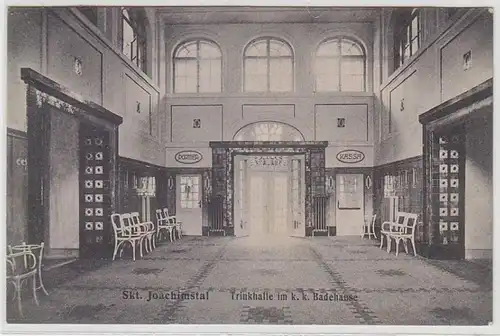 56025 Ak St. Joachimstal in Böhmen Buenhalle im K.K. Badhause 1913