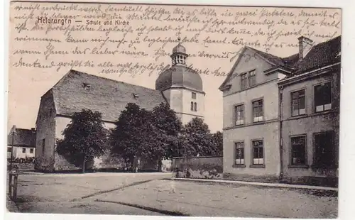 55990 Ak Heldrungen Schule und Kirche um 1910