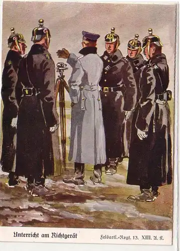 55977 Ak "Unterricht am Richtgerät) Feldartl.-Regiment 13 XIII.A.K. um 1930