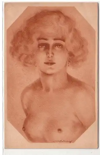 55967 Erotik Künstler Ak Max Brünning Frauenakt um 1925