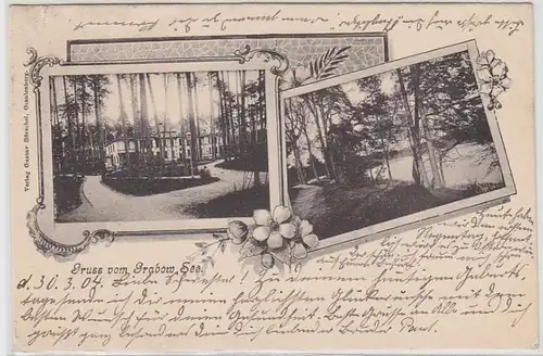 55955 Mehrbild Ak Gruß aus Grabow See 1904