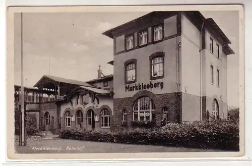 55930 Ak Markkleeberg Bahnhof um 1940
