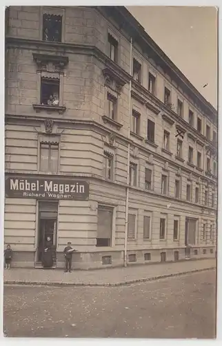 55924 Foto Ak Leipzig Möbel-Magazin Richard Wagner Südstraße 1908