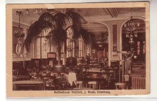 55908 Ak Hamburg Kaffeehaus Wallhof par J. Koch vers 1922