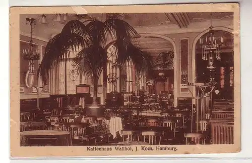 55908 Ak Hamburg Kaffeehaus Wallhof von J. Koch um 1922