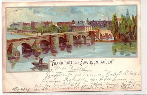 55895 Ak Lithographie Frankfurt am Main Sachsenhausen 1899