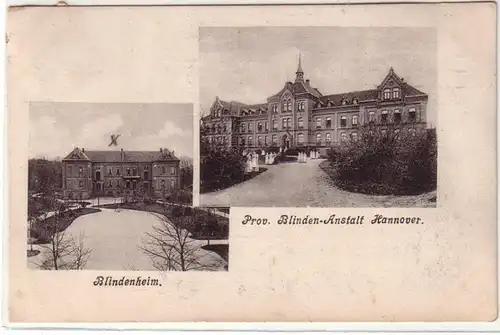 55867 Ak Prov. Blinden Anstalt Hannover Blendenheim 1912