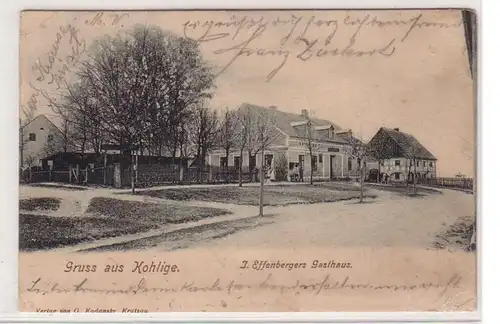55829 Ak Gruß aus Kohlige J. Effenbergers Gasthaus 1908