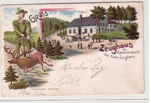 55814 Ak Lithographie Gruß aus Zeughaus bei Rautenkranz um 1900
