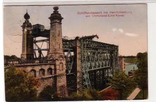 55789 Ak Schiffbebewerk près de Henrichenburg am Dortmund Ems Kanan vers 1910