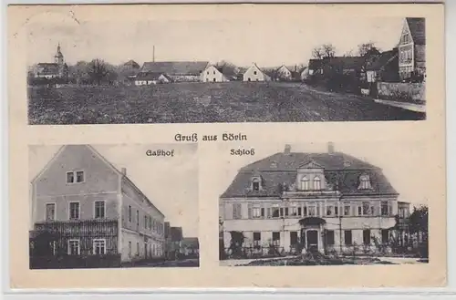 55740 Mehrbild Ak Gruß aus Börin Totalansicht, Gasthof, Schloß 1925