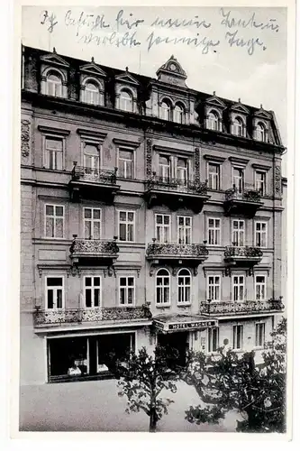 55720 Feldpost Ak Marienbad Hotel Wagner 1941