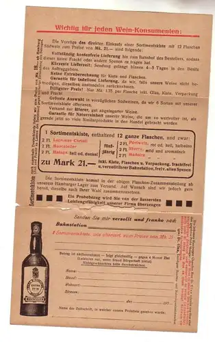 55687 Reklame Klapp Ak Weinhaus Rust & Schröder Hamburg um 1920