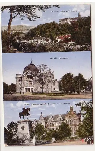 55665 Mehrbild Ak Gera Reuss Kaiser Wilhelm Denkmal um 1910