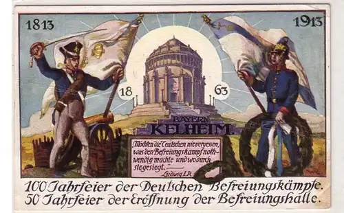 55579 Ak Kelheim 100 Jahrfeier der Deutschen Befreiungskämpfe 1913