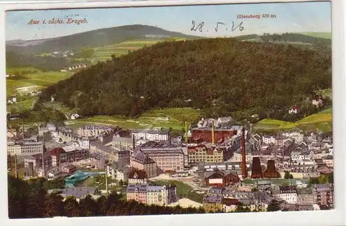 55543 Ak Aue im sächsischen Erzgebirge Totalansicht 1926