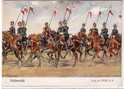 55532 Ak "Montée de Voyage" Dragon régiment 24. XVIII.A.K.