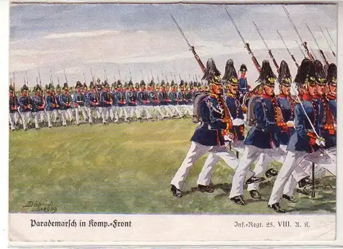 55523 Ak "Parade Marche en Compagnie Front" Inf. Regt. 25. VIII.A.K.