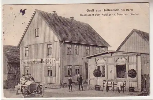 55504 Ak Gruß aus Hüttenrode im Harz Restaurant zum Hofjäger 1915