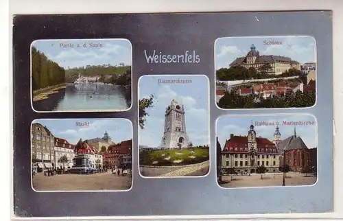 55454 Mehrbild Ak Weissenfels Bismarckturm usw. 1915