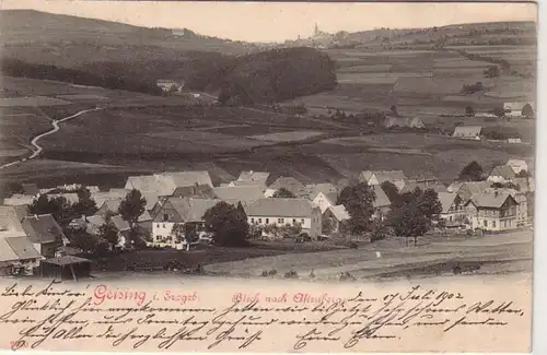 55448 Ak Geising im Erzgebirge Blick nach Altenberg 1902