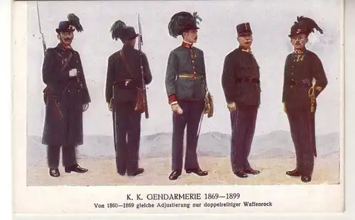 55443 75 Jahre Gendarmerie Österreich Ak K.K. Gendarmerie 1860-1869