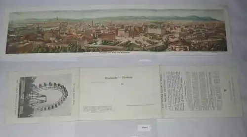 55413/3 fach Klappkarte Fernsicht über Wien vom Riesenrade um 1910