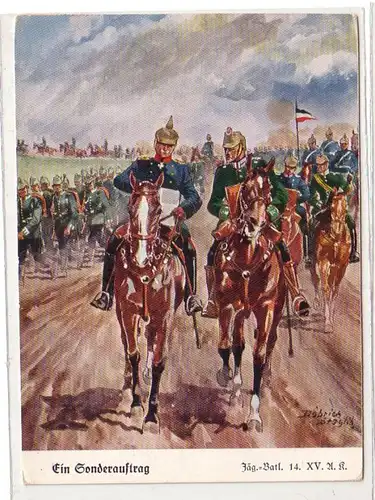 55410 Ak "Un contrat spécial" Chasseur Bataillon 14 XV.A.K. vers 1930
