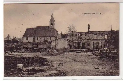 55367 Poste de terrain Ak Bignicourt France France Destructions dans la 1ère Guerre mondiale 1915