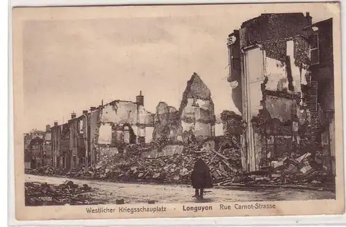 55361 Feldpost Ak Longuyon in Lothringen Rue Carnot Strasse 1. Weltkrieg 1914