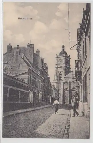 55354 Ak Lens Frankreich Hauptstrasse um 1915